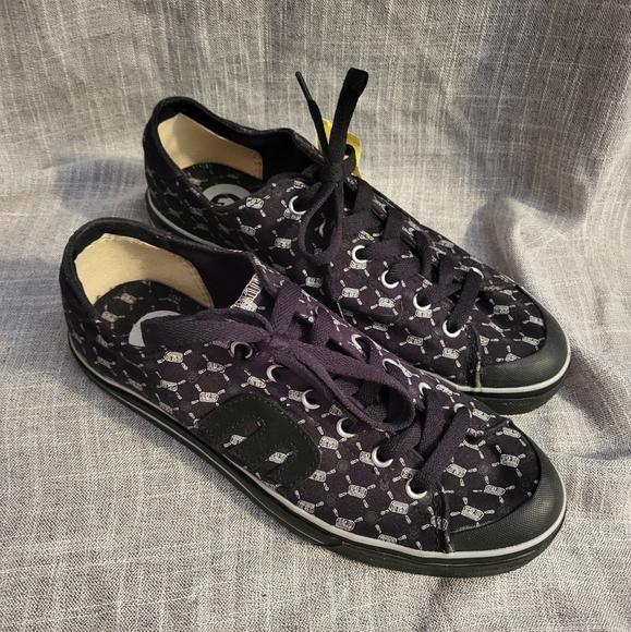 Etnies Shoes Womens Size 10 Bernie Casual Low Top Sneakers Black Fabric Lace Up - Picture 8 of 9